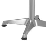HKH Mesa de Bar con Altura Ajustable Ã˜59,5x70/109,5 Cm Aluminio - Plateado