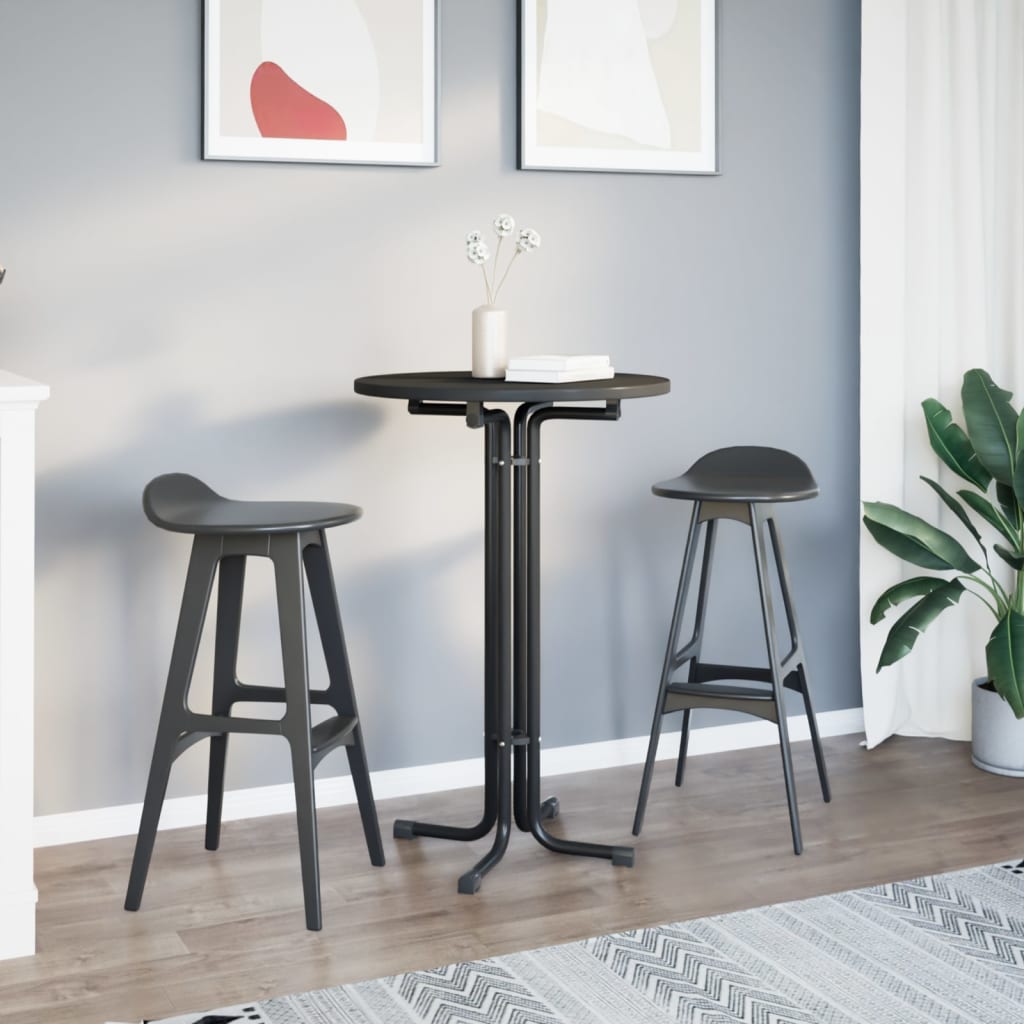 Mesa de Comedor HKH de Derivados de Madera y Acero Negro