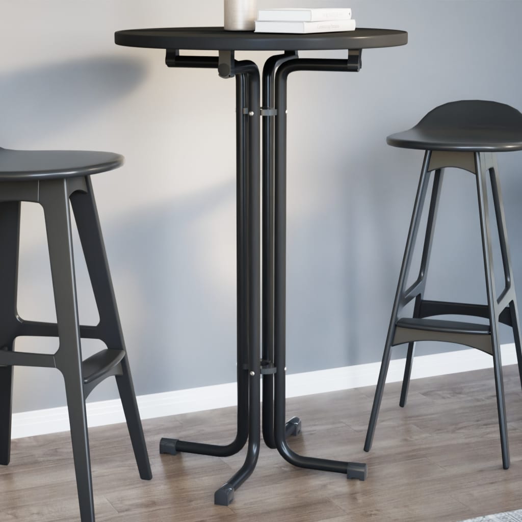 Mesa de Comedor HKH de Derivados de Madera y Acero Negro