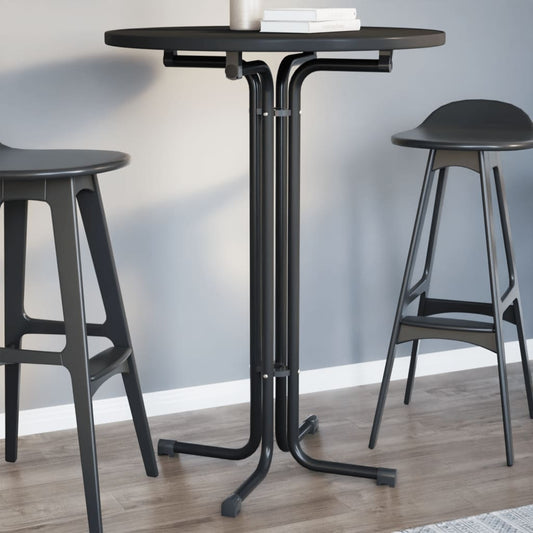 HKH Mesa de Jantar em Derivados de Madeira e Preto em Aço