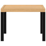 HKH Mesa de Centro P/ Jardim 55x55x39,5 Cm Aço Revestido a Pó - Preto
