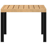 HKH Mesa de Centro P/ Jardim 55x55x39,5 Cm Aço Revestido a Pó - Preto