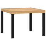 HKH Mesa de Centro P/ Jardim 55x55x39,5 Cm Aço Revestido a Pó - Preto