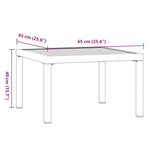 HKH Mesa de Centro para Jardim 65x65x40 Cm Alumínio - Preto