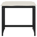 HKH Bancos de Jardín con Cojines 4 Pcs Mimbre PE - Negro