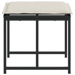 HKH Bancos de Jardín con Cojines 4 Pcs Mimbre PE - Negro
