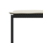 HKH Bancos de Jardín con Cojines 4 Pcs Mimbre PE - Negro