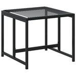 HKH Bancos de Jardín 4 Pcs Mimbre PE - Negro