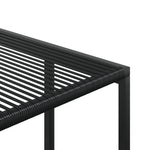 HKH Bancos de Jardín 4 Pcs Mimbre PE - Negro