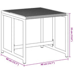 HKH Bancos de Jardín 4 Pcs Mimbre PE - Negro