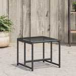 HKH Bancos de Jardín 4 Pcs Mimbre PE - Negro