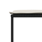 HKH Bancos de Jardim com Almofadões 4 Pcs Vime Pe - Preto
