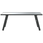 HKH Mesa de Centro para Jardim 90x45x35 Cm Aço Revestido a Pó - Preto