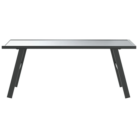 HKH Mesa de Centro para Jardim 90x45x35 Cm Aço Revestido a Pó - Preto