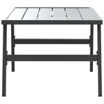 HKH Mesa de Centro para Jardim 90x45x35 Cm Aço Revestido a Pó - Preto