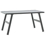 HKH Mesa de Centro para Jardim 90x45x35 Cm Aço Revestido a Pó - Preto
