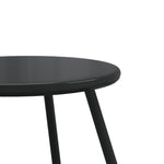 HKH Mesas Centro P/ Jardim Redondas 2 Pcs Aço Revestido a Pó - Preto