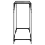 Mesa consola de acero HKH con tapa de cristal negro