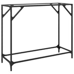 HKH Mesa Consola de Acero con Tapa de Cristal Transparente