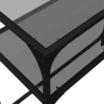 HKH Mesa Consola con Tapa de Cristal Negro Acero