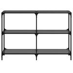 HKH Mesa Consola con Tapa de Cristal Negro Acero