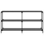 Mesa Consola HKH con Tapa de Cristal Templado Negro Acero
