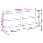 Mesa consola de acero HKH con tapa de cristal negro