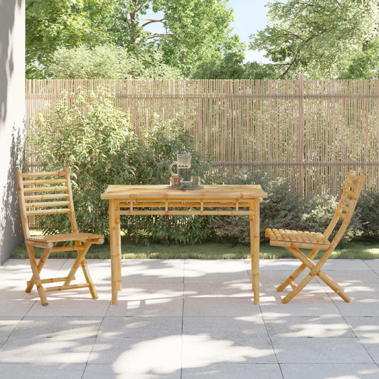 HKH Mesa de Jantar para Jardim 110x55x75 Cm Bambu - Marrom