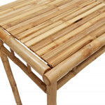 HKH Mesa de Jantar para Jardim 110x55x75 Cm Bambu - Marrom