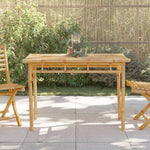 HKH Mesa de Jantar para Jardim 110x55x75 Cm Bambu - Marrom