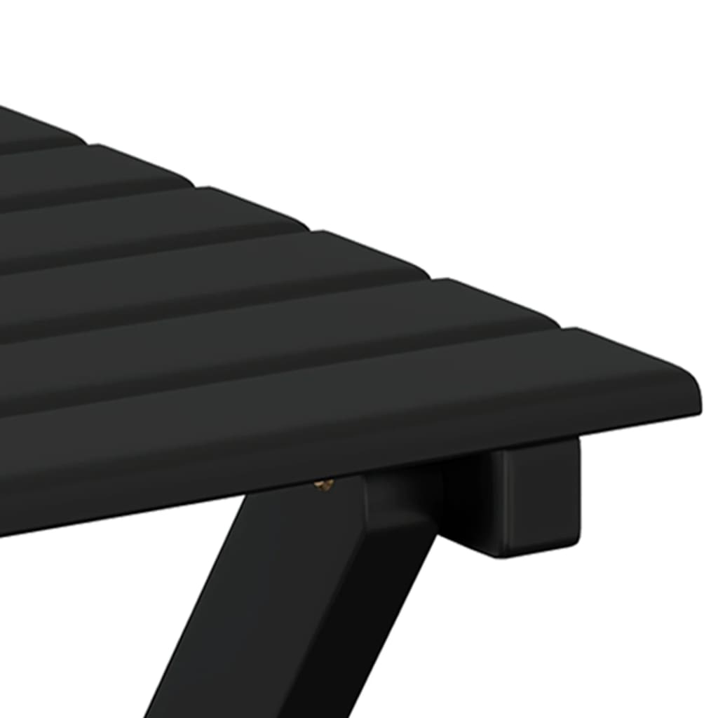 HKH Mesa de Apoio Dobrável Madeira de Álamo Maciça - Preto