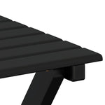 HKH Mesa de Apoio Dobrável Madeira de Álamo Maciça - Preto
