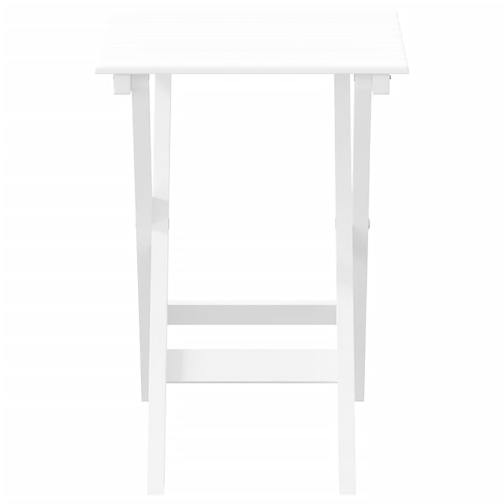 HKH Mesa de Apoio Dobrável Madeira de Álamo Maciça - Branco