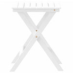 HKH Mesa de Apoio Dobrável Madeira de Álamo Maciça - Branco