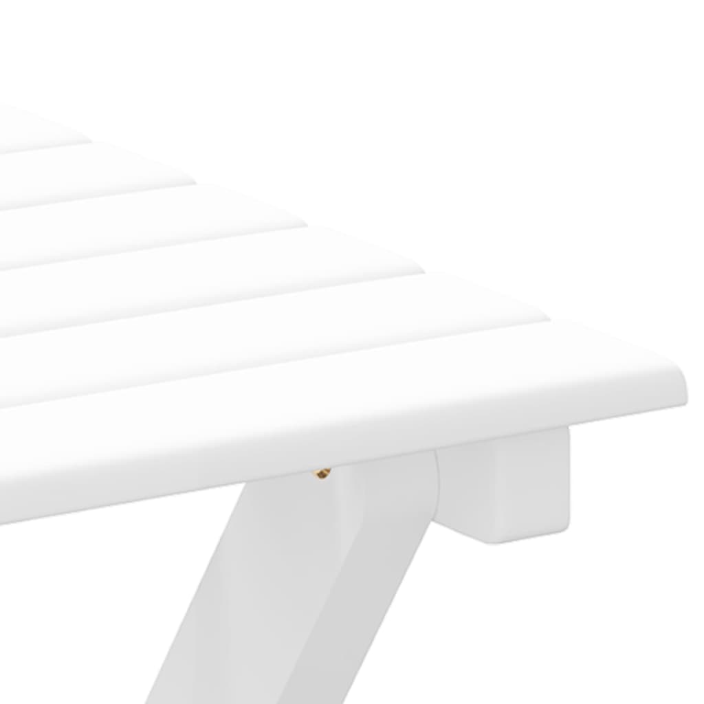 HKH Mesa de Apoio Dobrável Madeira de Álamo Maciça - Branco