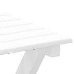 HKH Mesa de Apoio Dobrável Madeira de Álamo Maciça - Branco