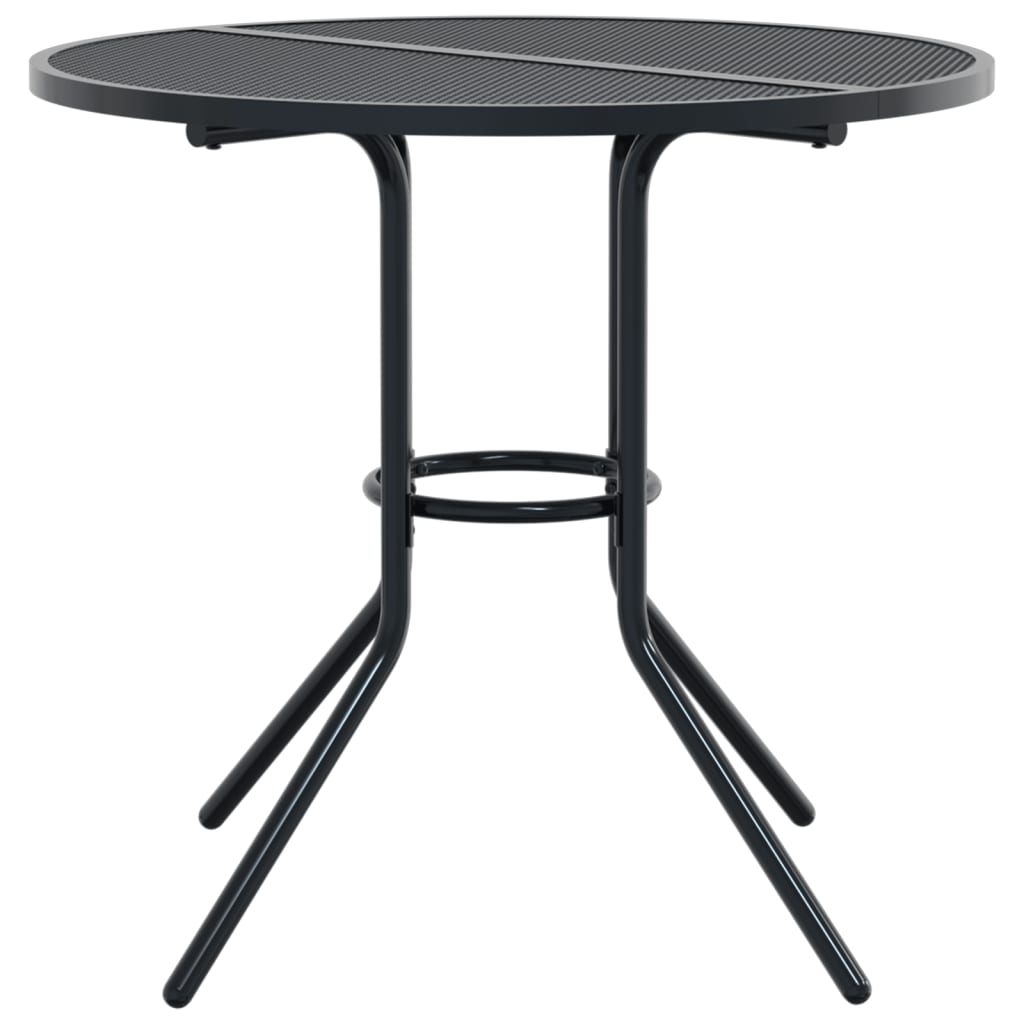 Mesa de patio redonda HKH Ø80x72,5 cm de acero con recubrimiento en polvo - Antracita