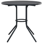 Mesa de patio redonda HKH Ø80x72,5 cm de acero con recubrimiento en polvo - Antracita