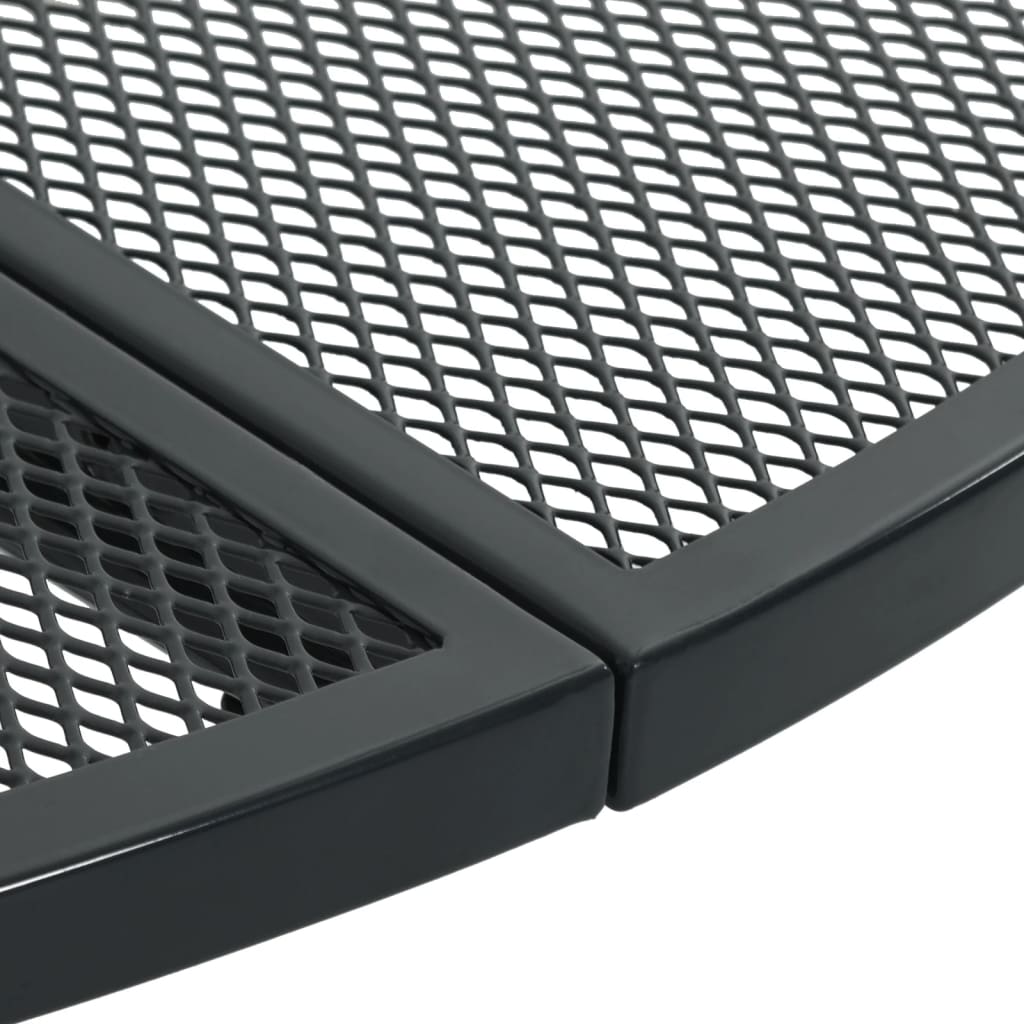 Mesa de patio redonda HKH Ø80x72,5 cm de acero con recubrimiento en polvo - Antracita