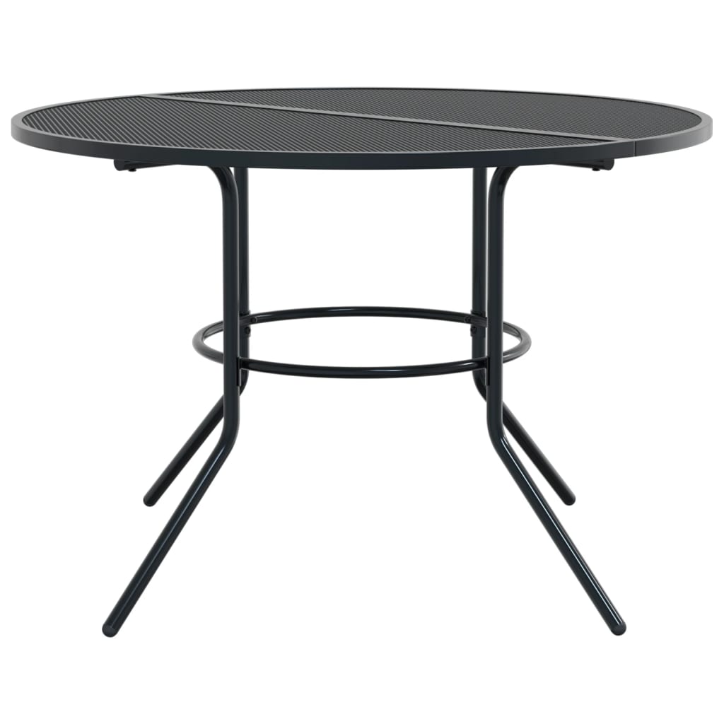 HKH Mesa de Pátio Redonda Ã˜110x72,5 Cm Aço Revestido a Pó - Antracite