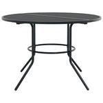 HKH Mesa de Pátio Redonda Ã˜110x72,5 Cm Aço Revestido a Pó - Antracite
