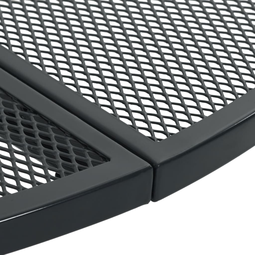 HKH Mesa de Pátio Redonda Ã˜110x72,5 Cm Aço Revestido a Pó - Antracite