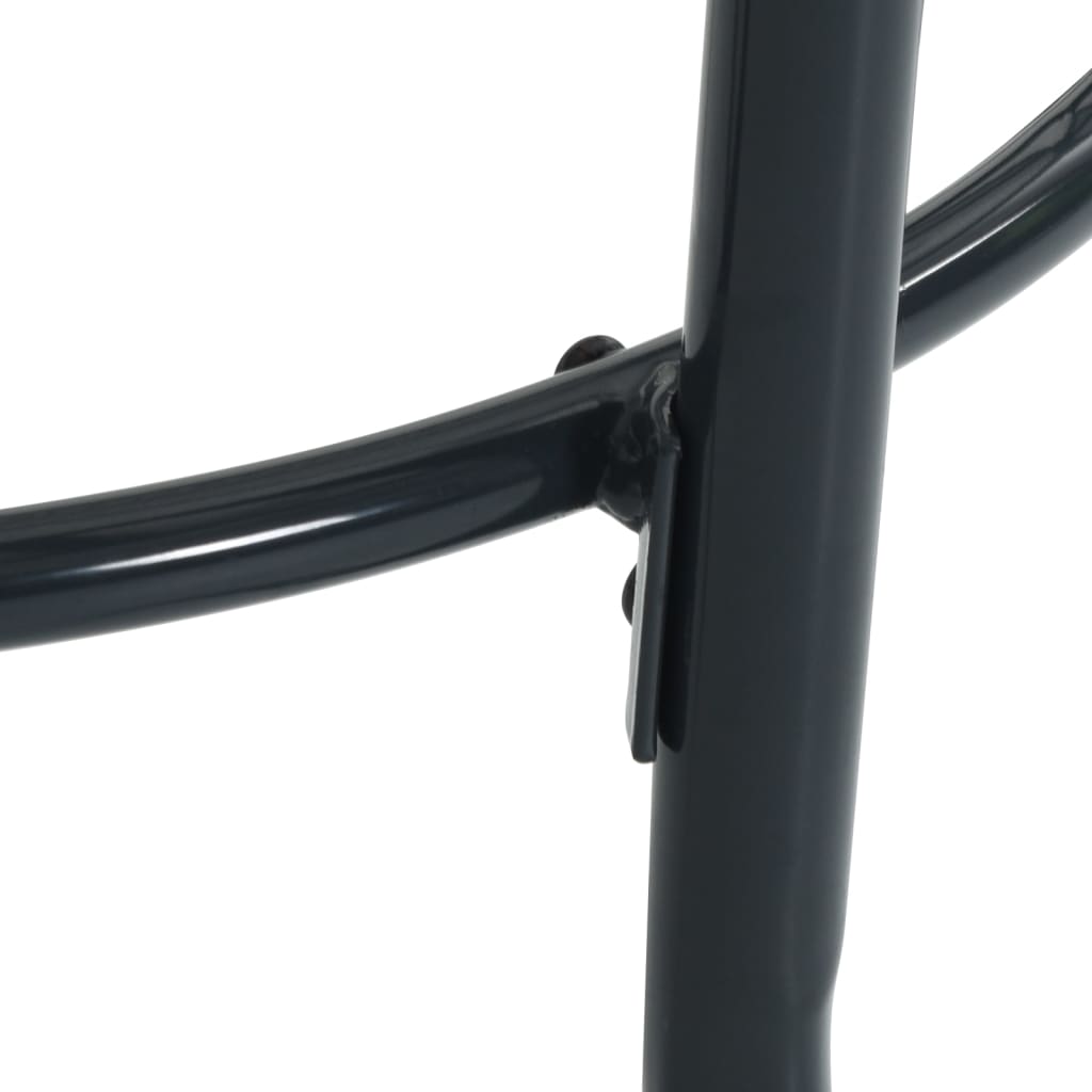 HKH Mesa de Pátio Redonda Ã˜110x72,5 Cm Aço Revestido a Pó - Antracite