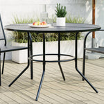 HKH Mesa de Pátio Redonda Ã˜110x72,5 Cm Aço Revestido a Pó - Antracite