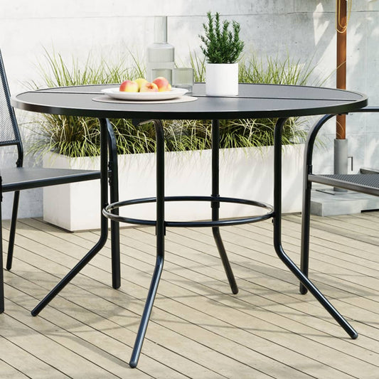 HKH Mesa de Pátio Redonda Ã˜110x72,5 Cm Aço Revestido a Pó - Antracite