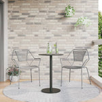 HKH Mesa de Jardim Redonda Ã˜50x72 Cm Aço - Preto