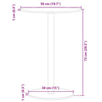 HKH Mesa de Jardim Redonda Ã˜50x72 Cm Aço - Preto