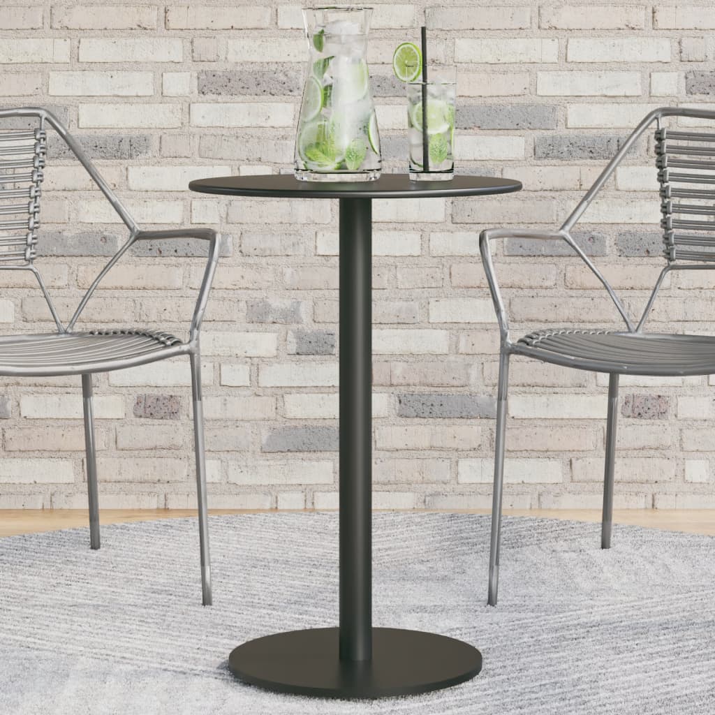 HKH Mesa de Jardim Redonda Ã˜50x72 Cm Aço - Preto