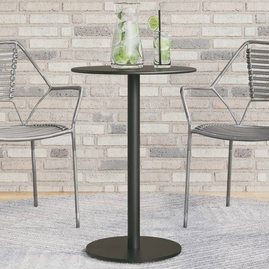 HKH Mesa de Jardim Redonda Ã˜50x72 Cm Aço - Preto