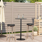 HKH Mesa de Jardim Redonda Ã˜60x105 Cm Aço - Preto